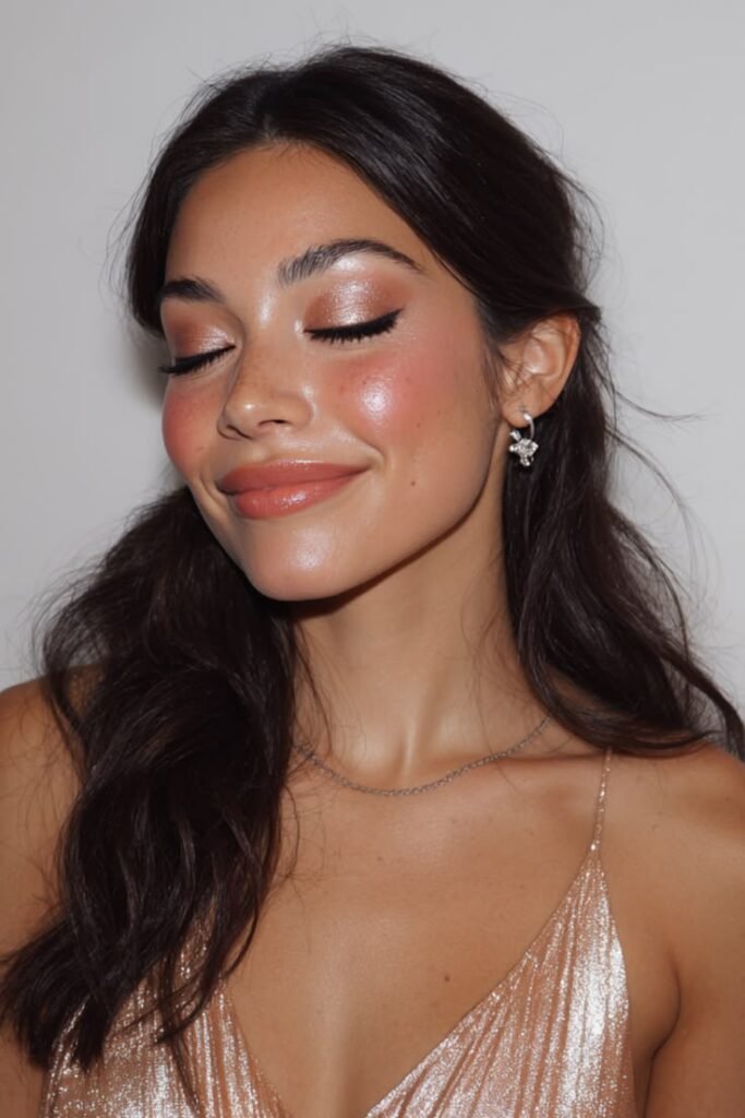 shine bright and steal the spotlight with this bold party makeup look